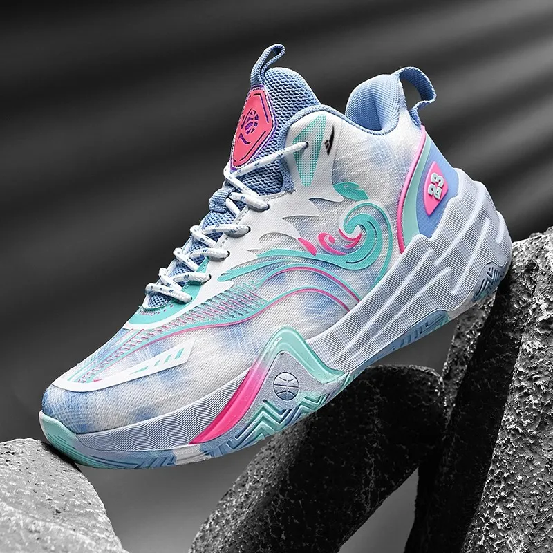 Kuding Cushioning Abrasion Resistant Breathable Low Top Basketball Shoes Unisex-5
