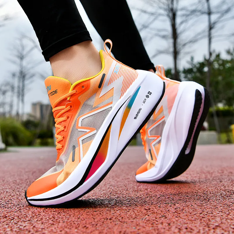 Kuding Slip Resistant Breathable Lightweight Low Top Running Shoes Unisex-6