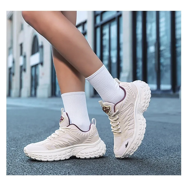 Kuding Anti Slip And Wear Resistant Height Increasing Low Top Chunky Sneakers Unisex-2