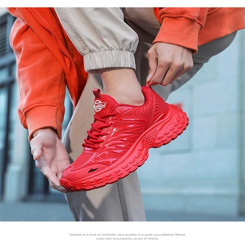 Kuding Anti Slip And Wear Resistant Height Increasing Low Top Chunky Sneakers Unisex-9