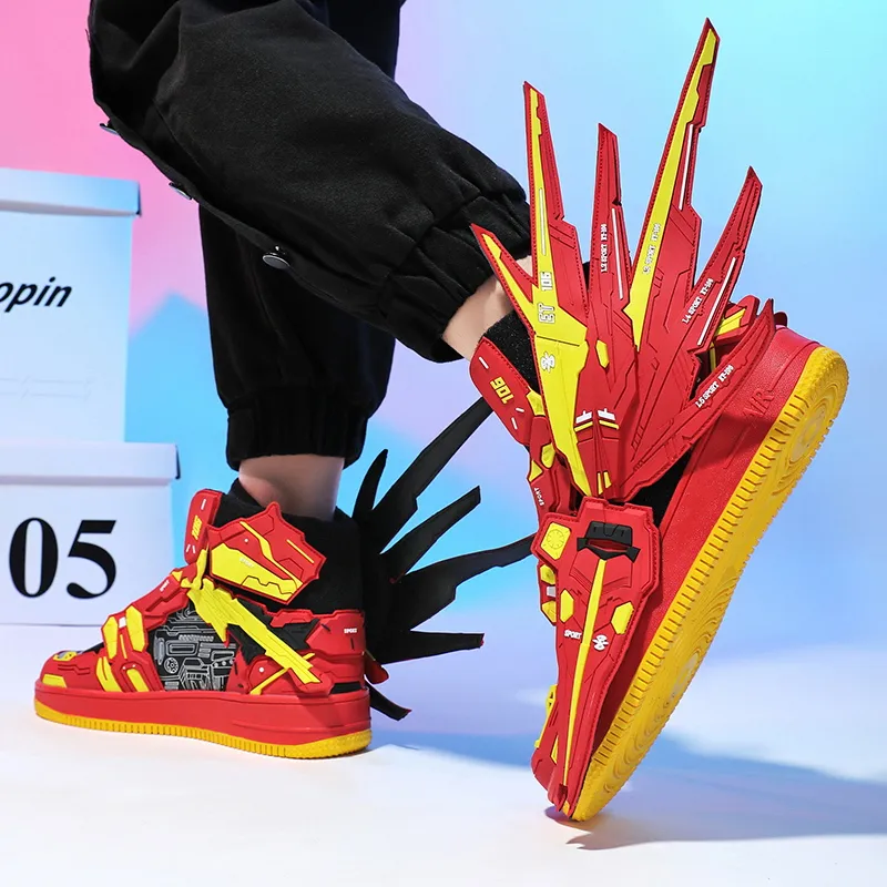Kuding Anti-Slip Wear-Resistant High-Top Skateboard Shoes Unisex-23