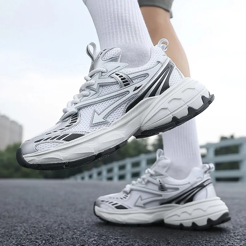 Kuding Abrasion Resistant Breathable Low Top Chunky Sneakers Men's-4