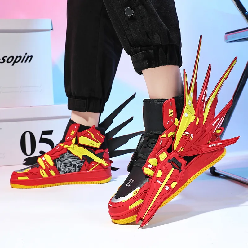 Kuding Anti-Slip Wear-Resistant High-Top Skateboard Shoes Unisex-24