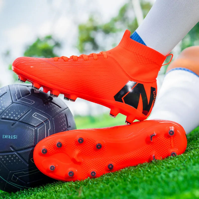 Kuding AG Rubber Short Studs TF Rubber Broken Studs Breathable Coverage Impact-Resistant Soccer Shoes Unisex-30