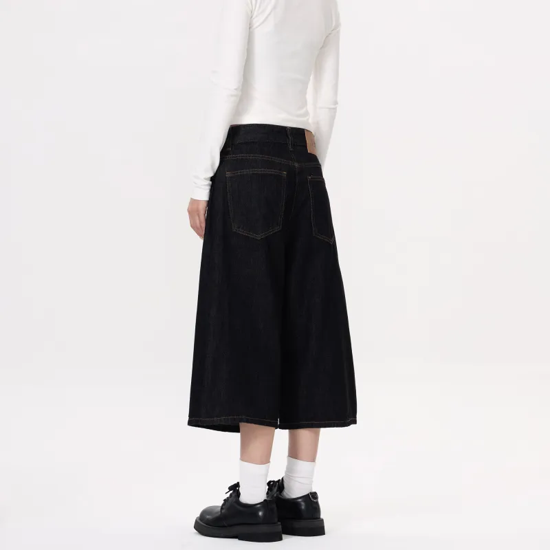 NVRFRGT Denim Shorts Unisex Original Denim Black-4