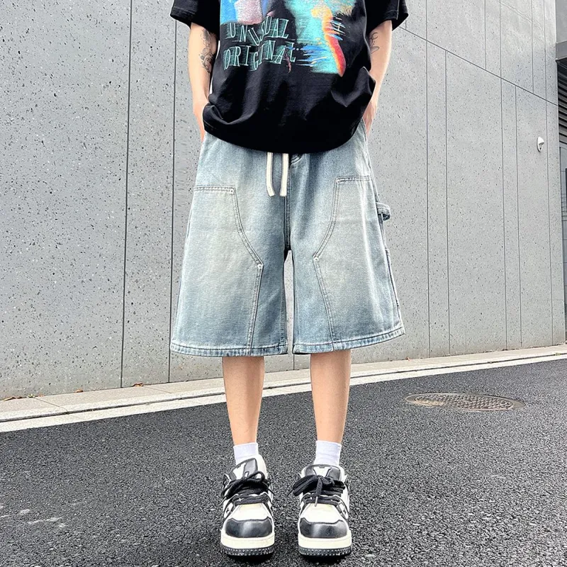 NVRFRGT Denim Shorts Unisex Washed Color-3