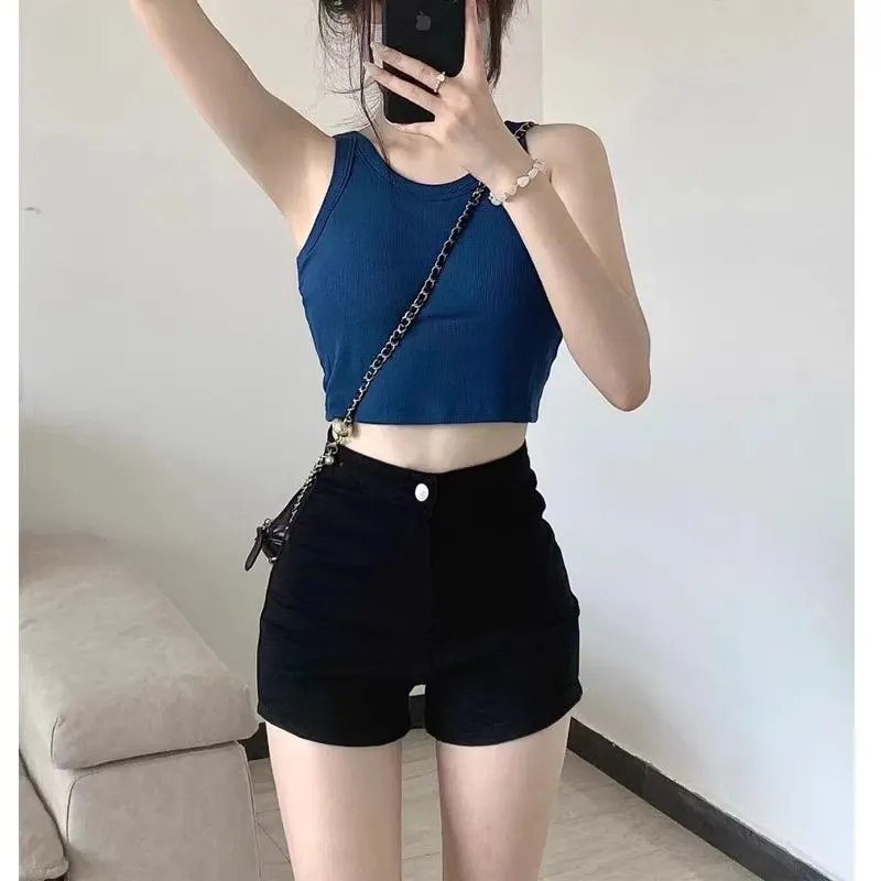 NVRFRGT Denim Shorts Women's Black-2