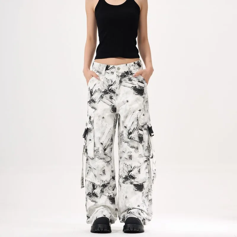 NVRFRGT Jeans Unisex Black White-2