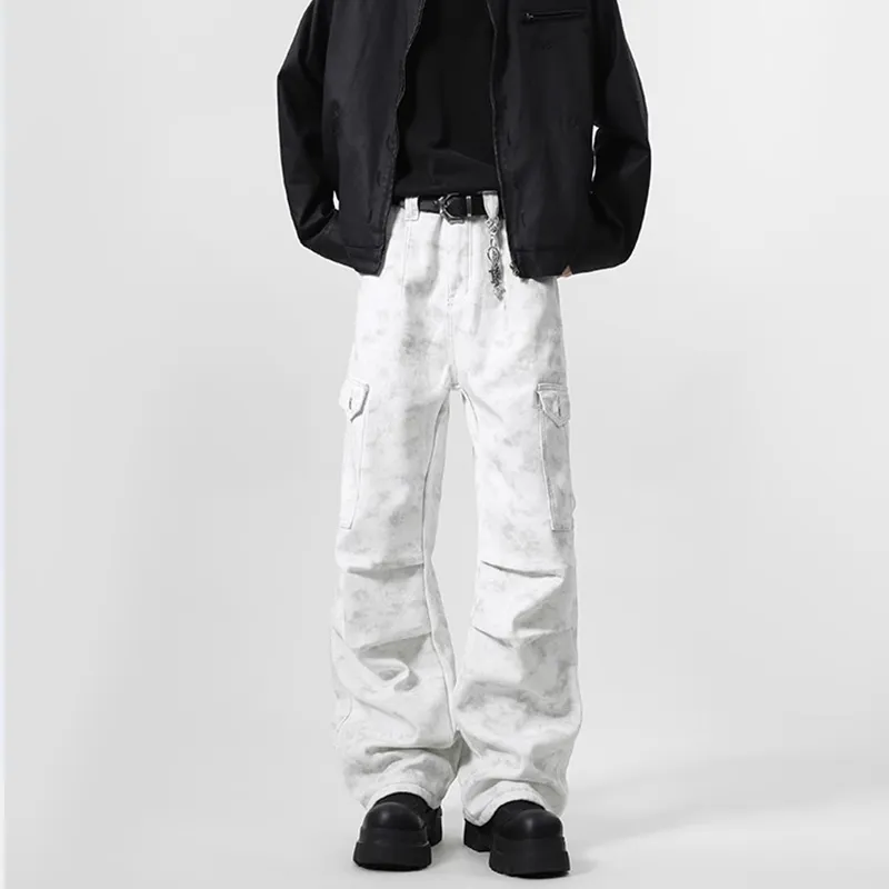 NVRFRGT Casual Pants Unisex Dirty White-4