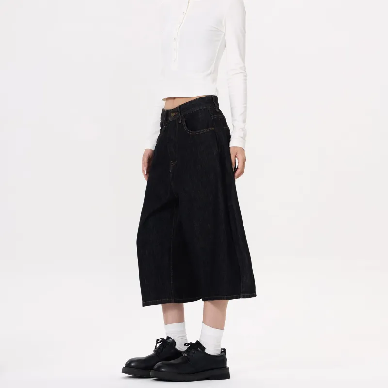 NVRFRGT Denim Shorts Unisex Original Denim Black-1