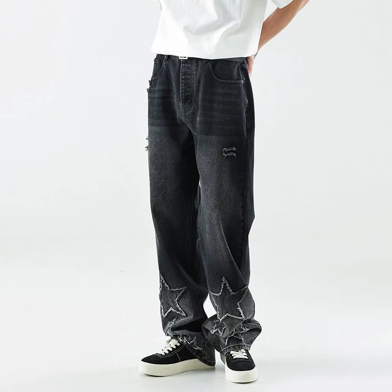 NVRFRGT Jeans Unisex Black Gray Color-2
