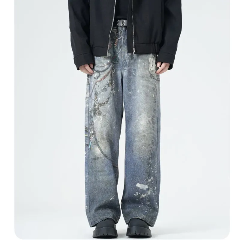 NVRFRGT Jeans Unisex Vintage Blue-3