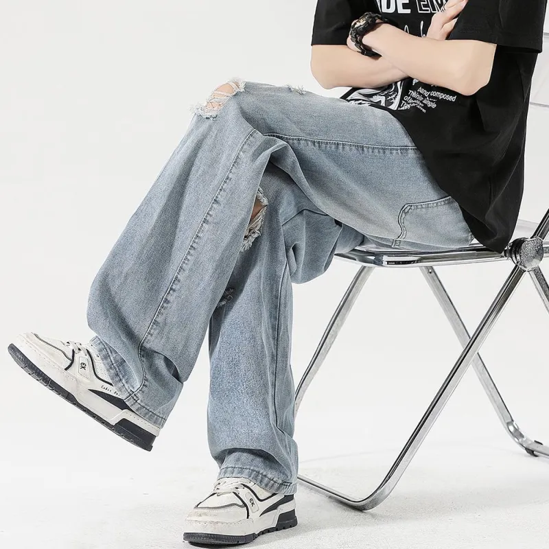 NVRFRGT Jeans Unisex Light Blue-4