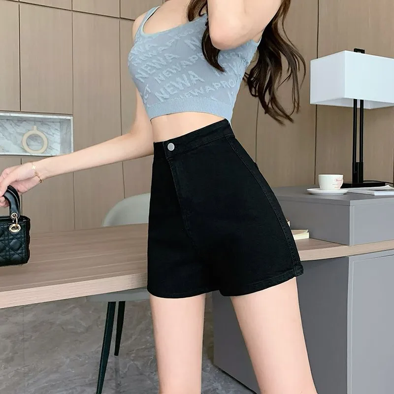 NVRFRGT Denim Shorts Women's Black-4