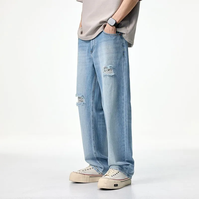 NVRFRGT Jeans Unisex Colorful Blue-1