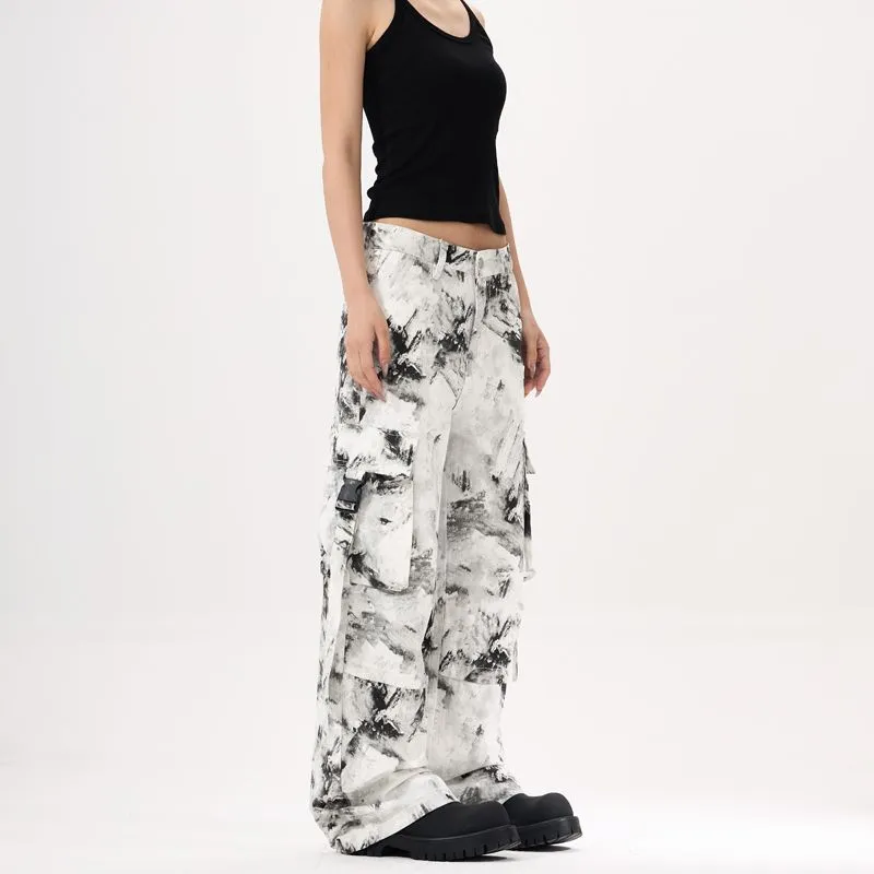 NVRFRGT Jeans Unisex Black White-3