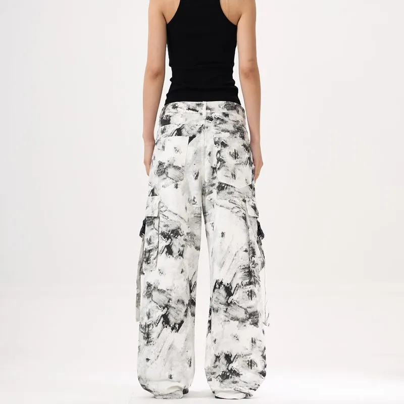 NVRFRGT Jeans Unisex Black White-1