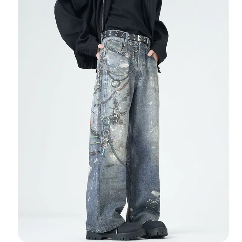 NVRFRGT Jeans Unisex Vintage Blue-2