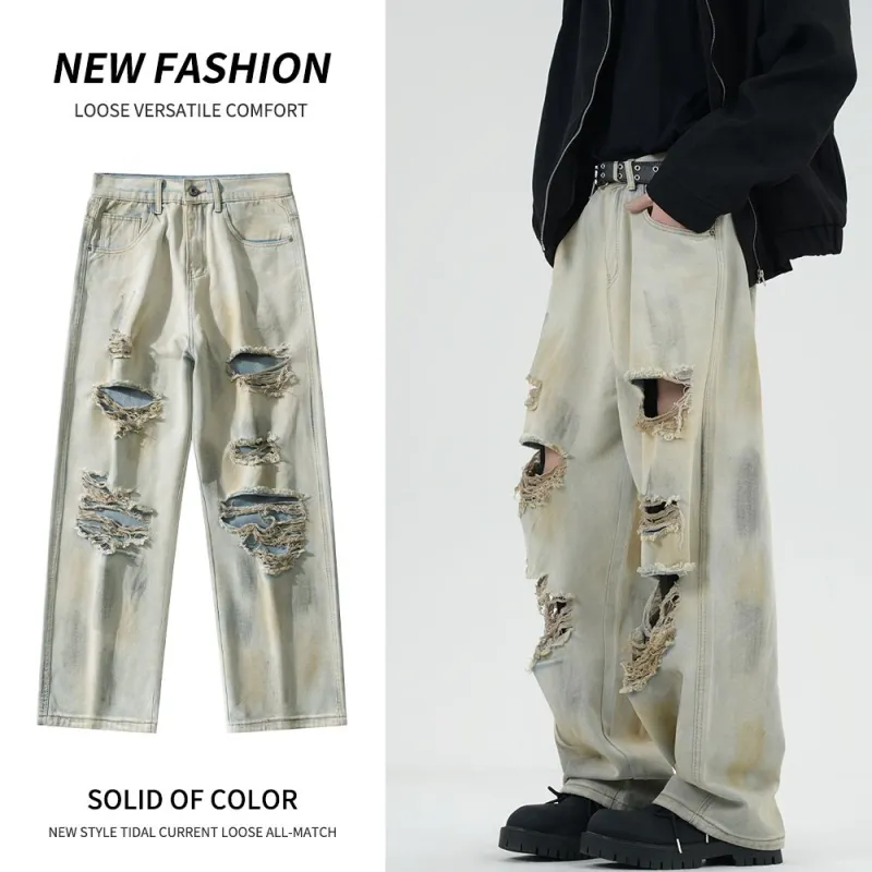 NVRFRGT Jeans Unisex Yellow Mud-3