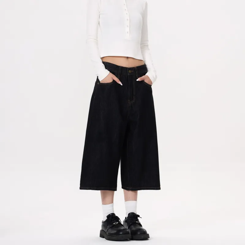 NVRFRGT Denim Shorts Unisex Original Denim Black-3