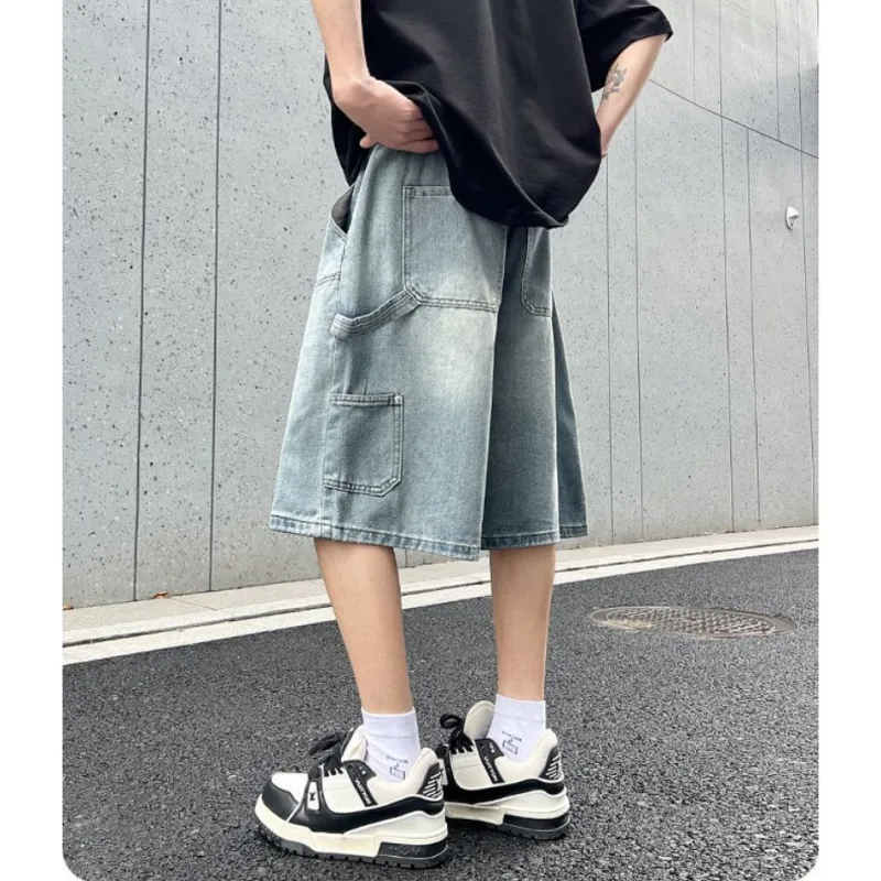 NVRFRGT Denim Shorts Unisex Washed Color-1