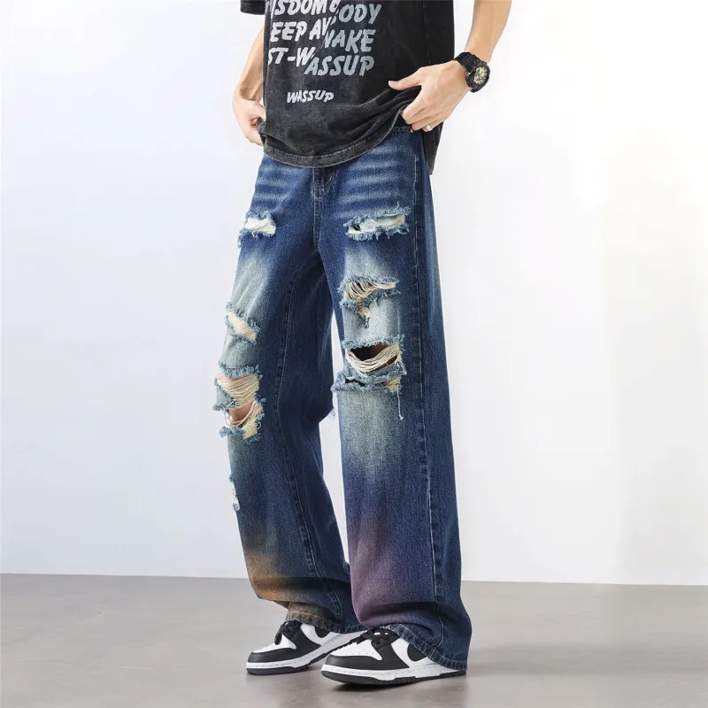 NVRFRGT Jeans Unisex Blue Gray-2