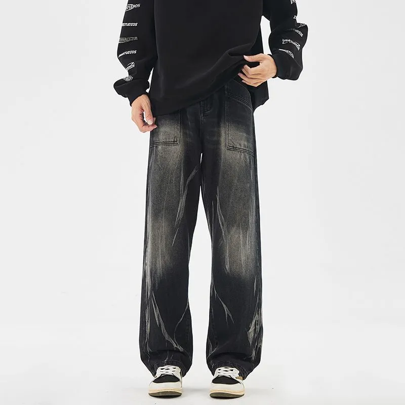 NVRFRGT Jeans Unisex Black Gray Color-4