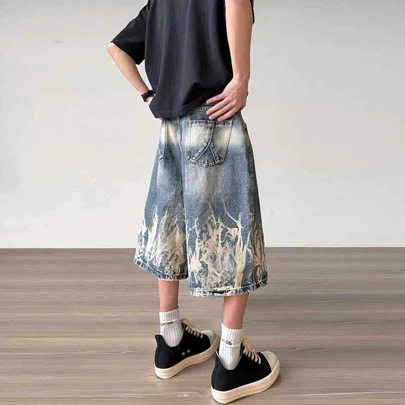 NVRFRGT Denim Shorts Unisex Blue-2