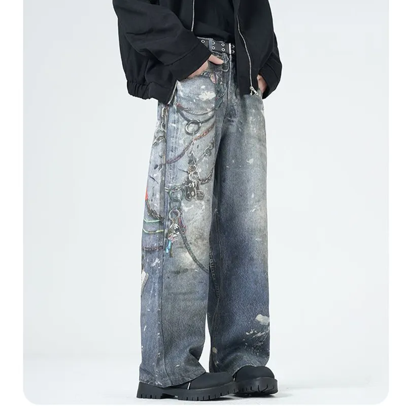 NVRFRGT Jeans Unisex Vintage Blue-5