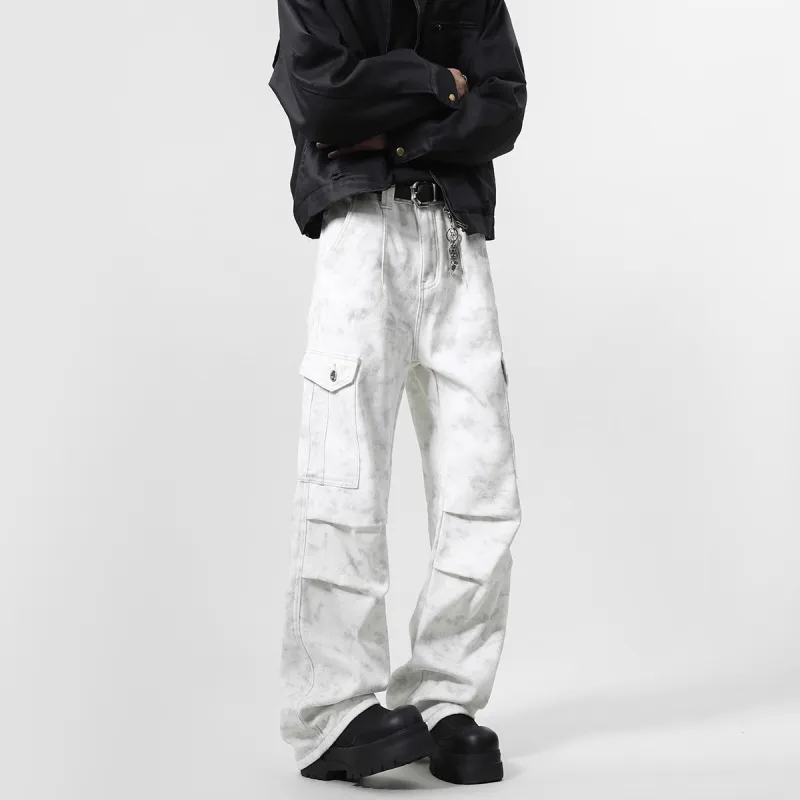 NVRFRGT Casual Pants Unisex Dirty White-2