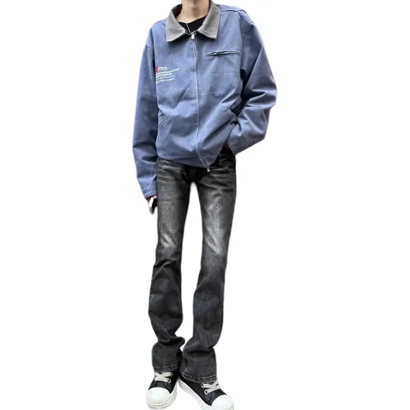 NVRFRGT Jeans Unisex Black Gray Color-12