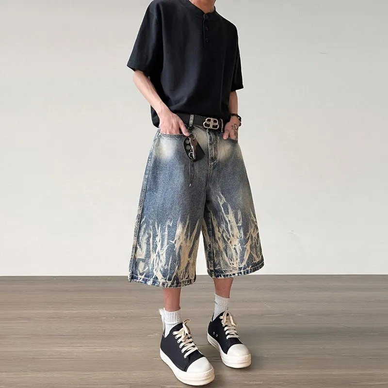 NVRFRGT Denim Shorts Unisex Blue-3