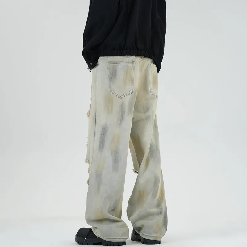 NVRFRGT Jeans Unisex Yellow Mud-1