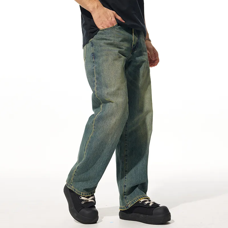 FAIRWHALE Jeans Unisex Vintage Blue-3