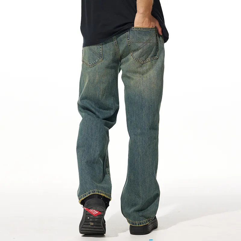 FAIRWHALE Jeans Unisex Vintage Blue-4