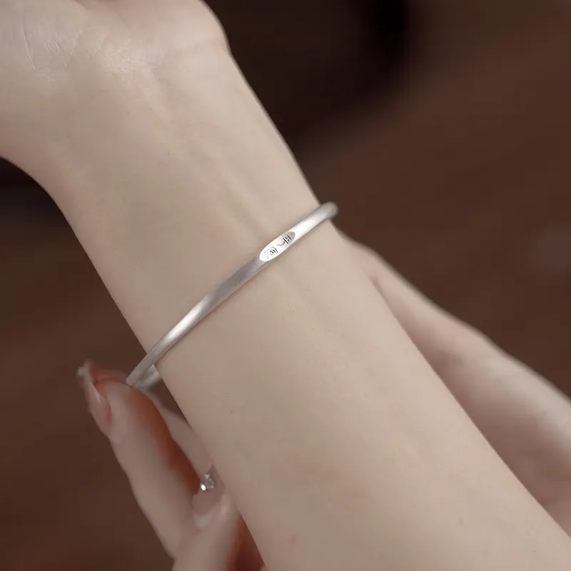AQI 999 Fine Silver Bangles Unisex-1