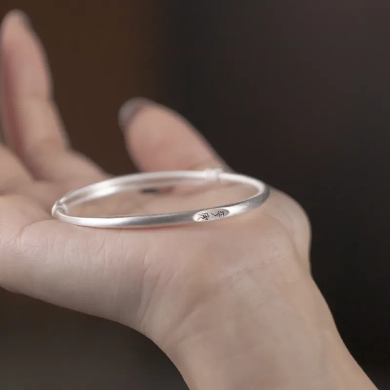AQI 999 Fine Silver Bangles Unisex-2