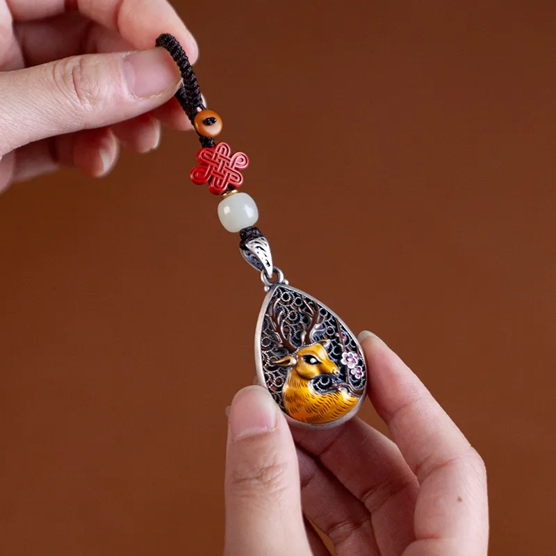 AQI 999 Fine Silver Sterling Silver Pendant Unisex-7