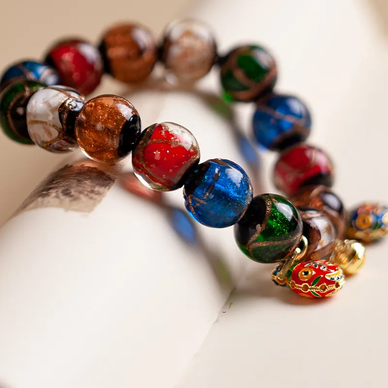 AQI Colored Glaze Jade Bracelets Unisex-12