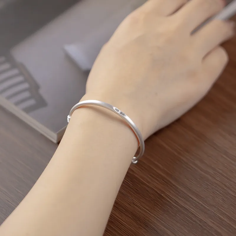 AQI 999 Fine Silver Bangles Unisex-6