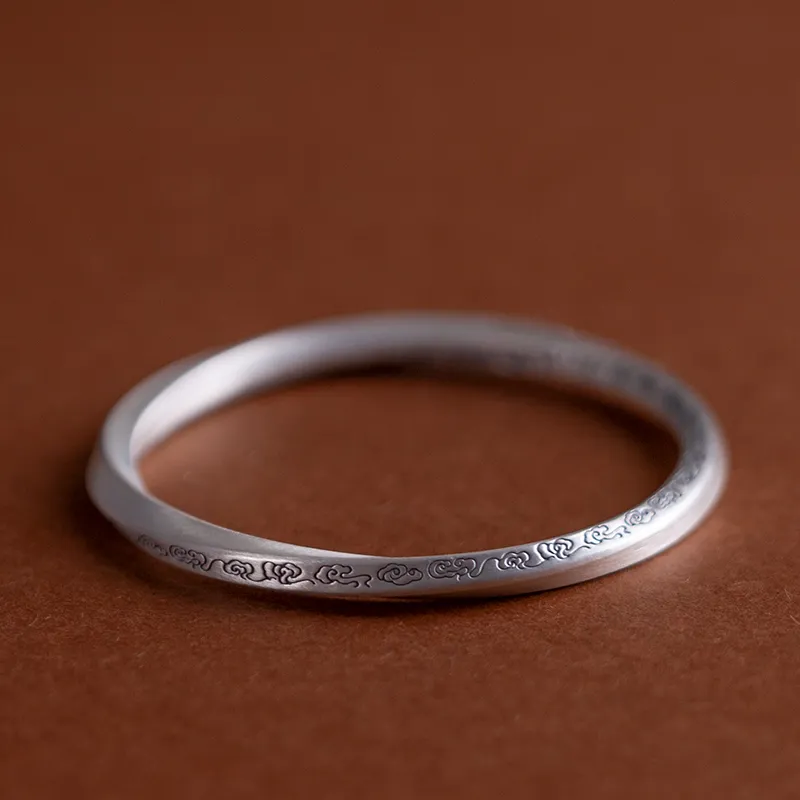 AQI 999 Fine Silver Sterling Silver Bracelets Unisex-5
