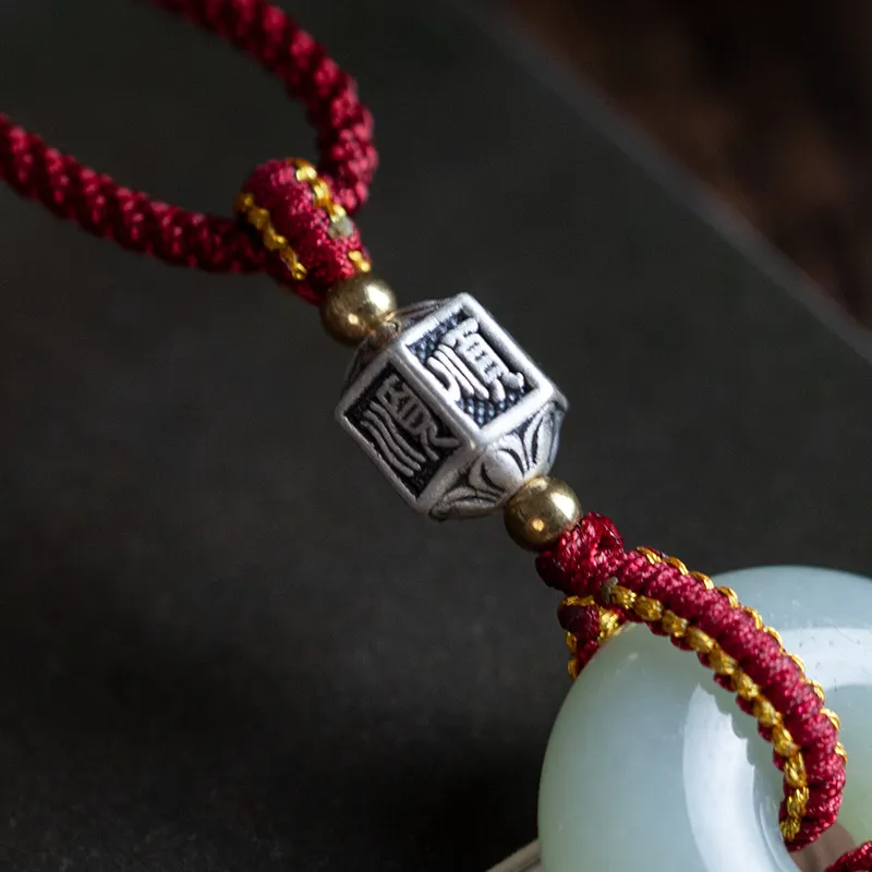 AQI Hetian Jade Pale Greenish White Jade Unisex-3