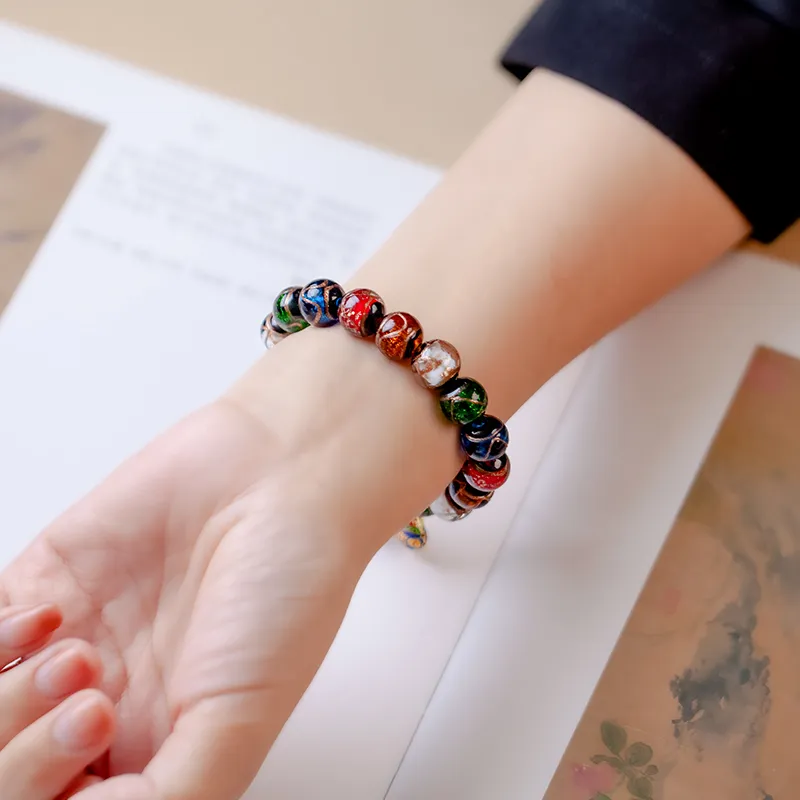 AQI Colored Glaze Jade Bracelets Unisex-2