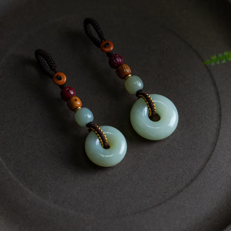 AQI Hetian Jade Pale Greenish White Jade Unisex-6