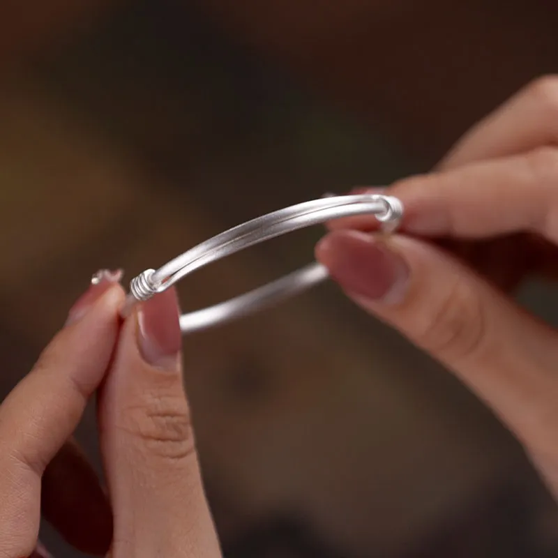 AQI 999 Fine Silver Bangles Unisex-8