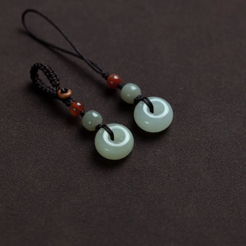 AQI Hetian Jade Pale Greenish White Jade Unisex-19