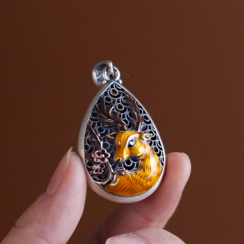 AQI 999 Fine Silver Sterling Silver Pendant Unisex-6
