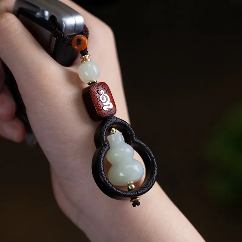 AQI Hetian Jade Pale Greenish White Jade Unisex-2