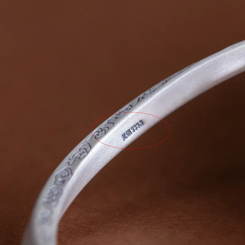 AQI 999 Fine Silver Sterling Silver Bracelets Unisex-4