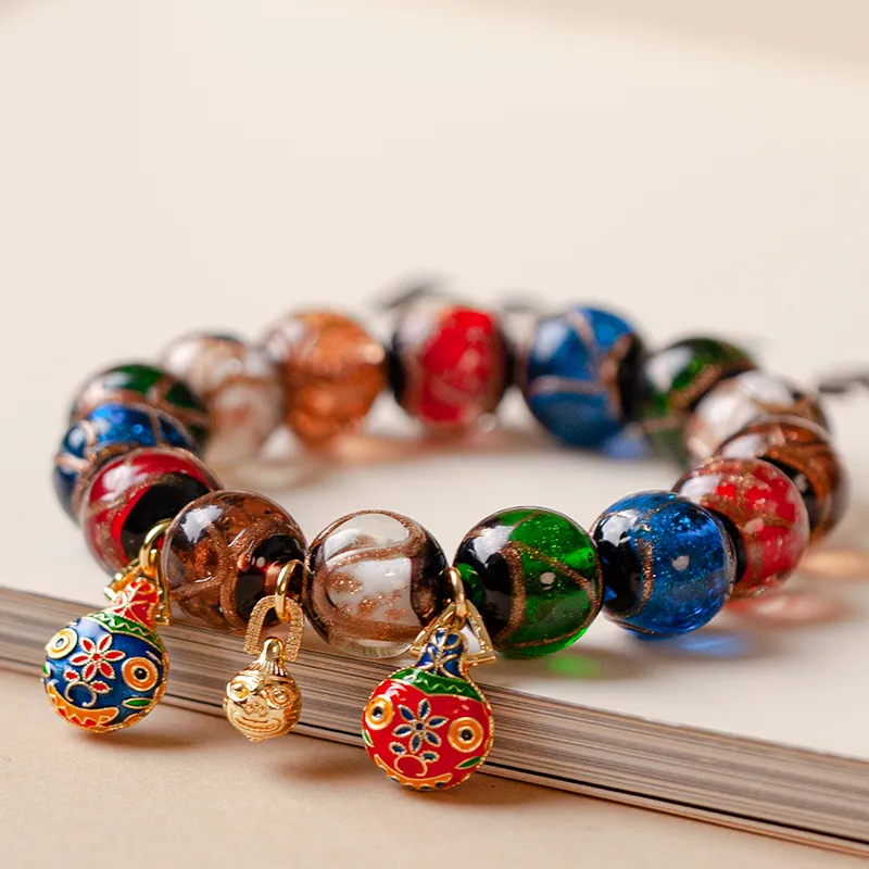 AQI Colored Glaze Jade Bracelets Unisex-13